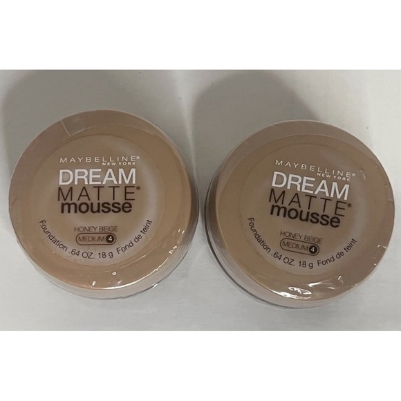 Maybelline New York Other - Maybelline Dream Matte Mousse Foundation Honey Beige 4 Lot Of 2 New Sealed